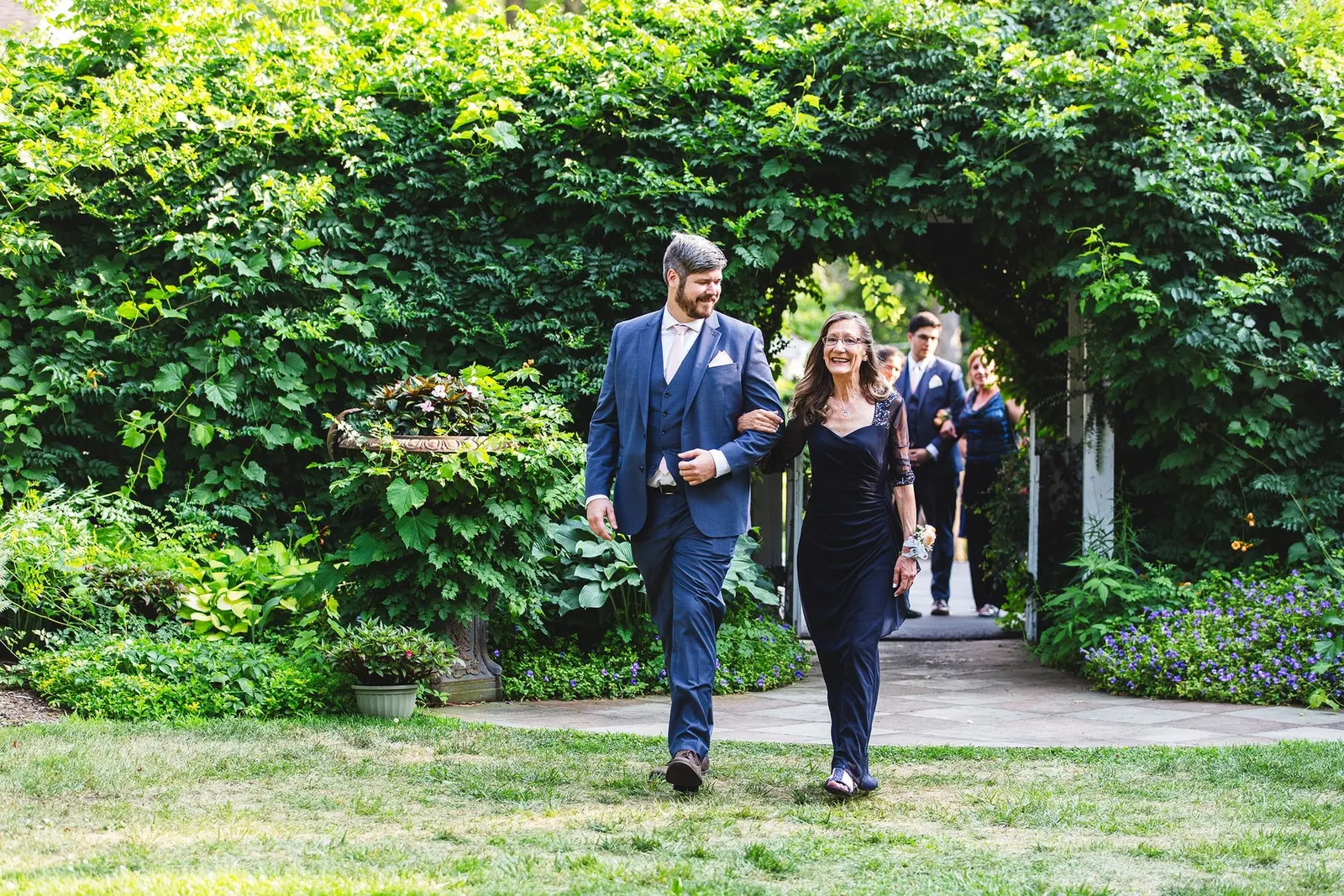 Processional along the garden path