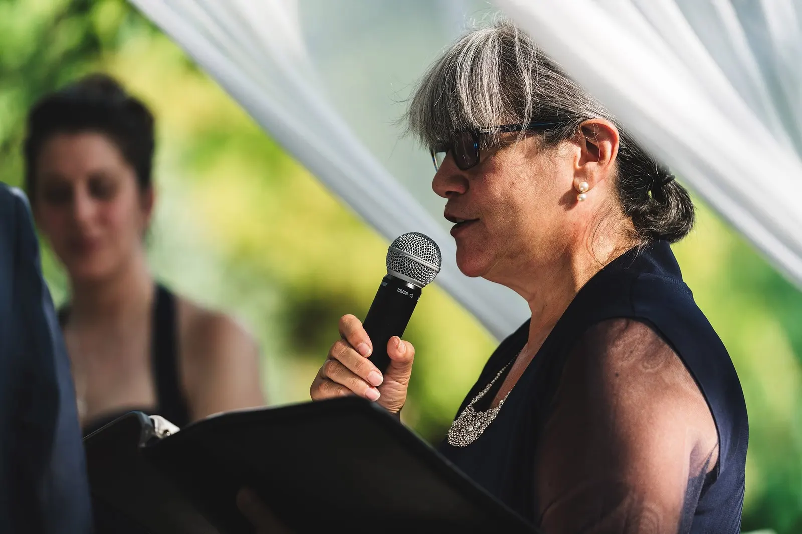 Officiant speaking during the ceremony