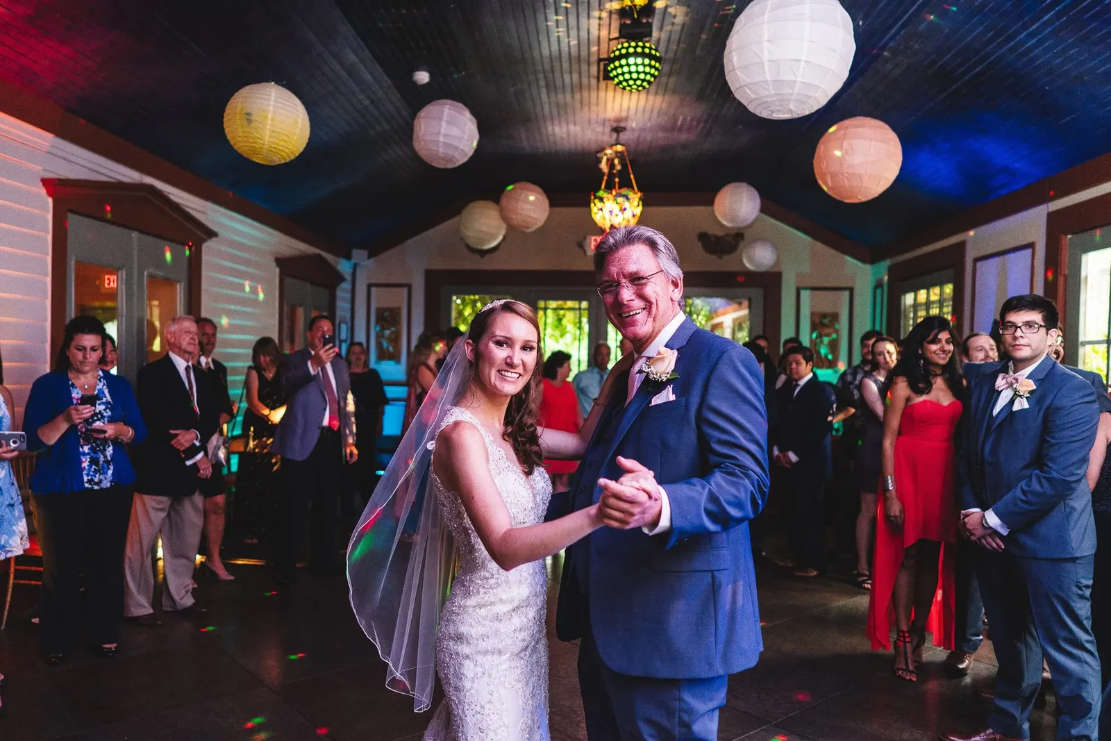 Bride dancing with a family member
