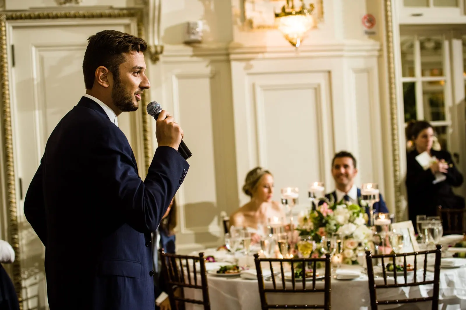 Best man giving a toast