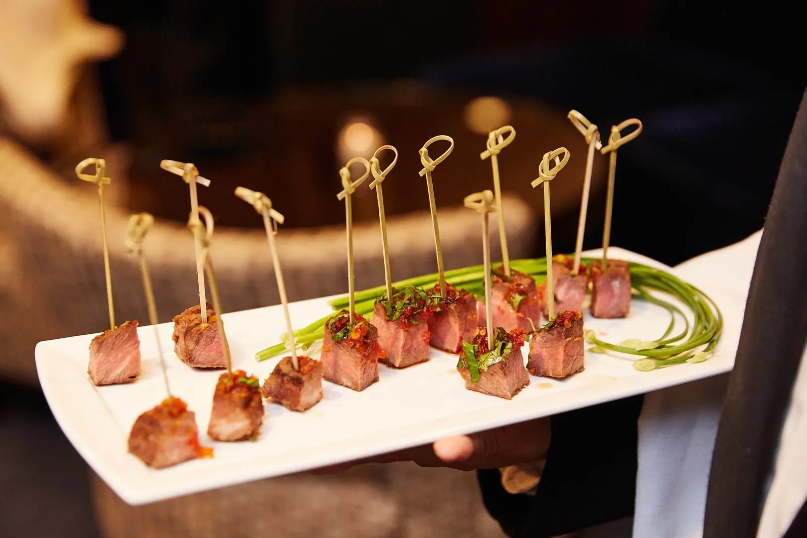 Hors d'oeuvres served during cocktail hour