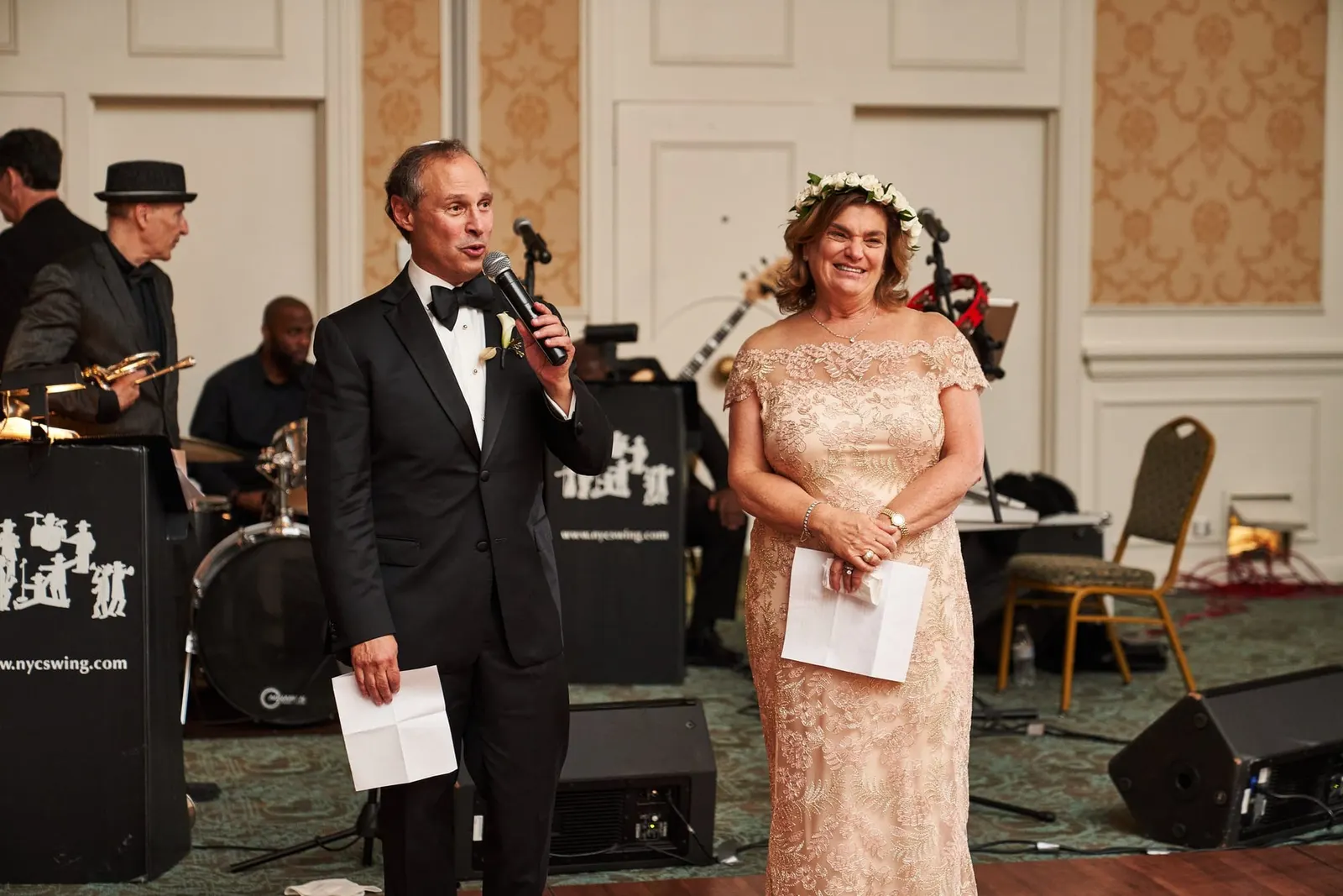 Toasts from family during the reception